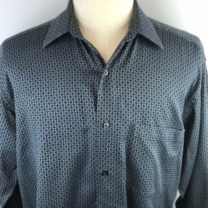 Johnston & Murphy Men's Black/Gray Long Sleeve M